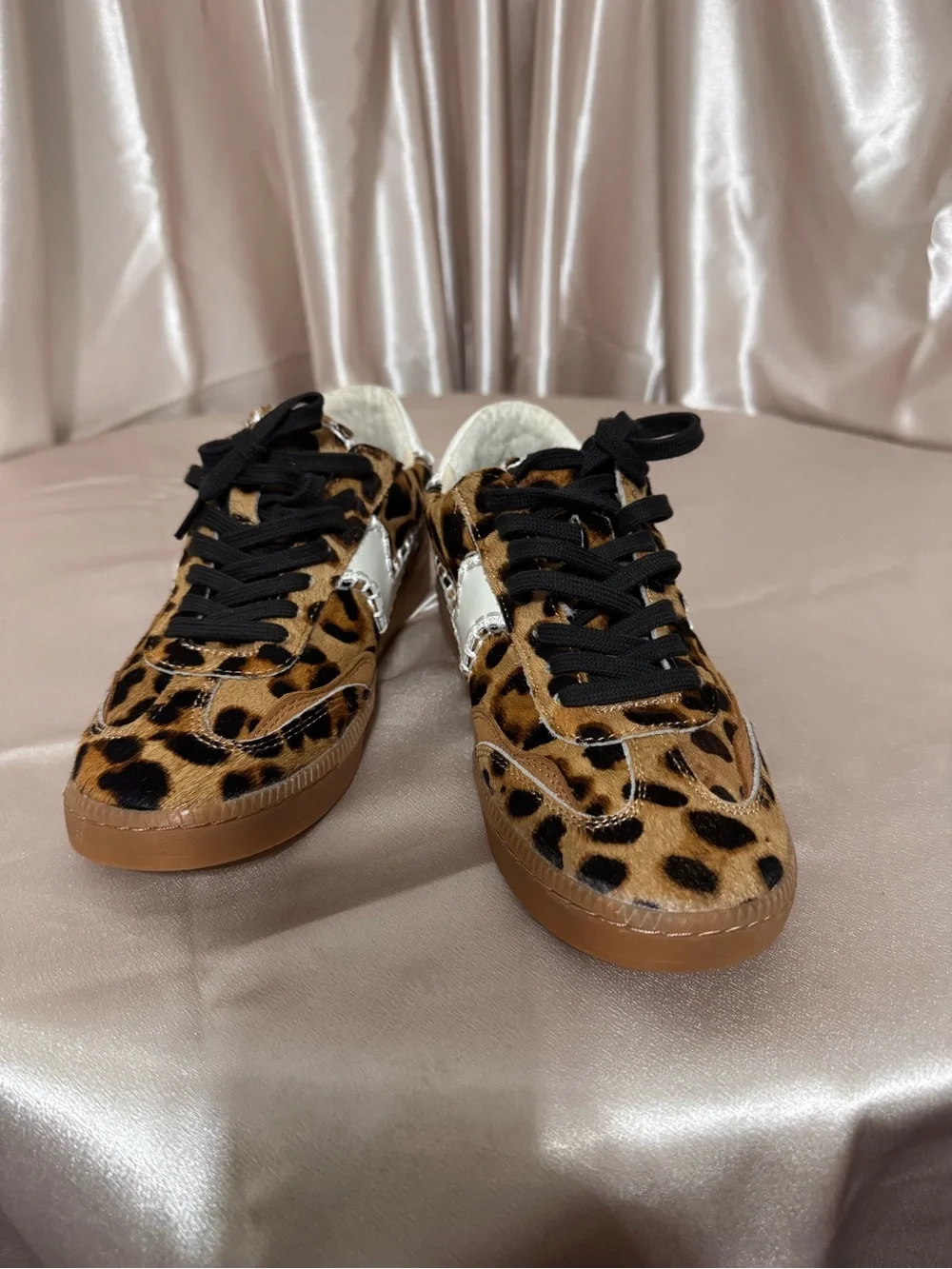 Dolce Vita Notice Stitch leopard Print Sneakers with White Accent